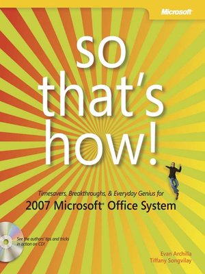 cover image of So That's How! 2007 Microsoft&#174; Office System